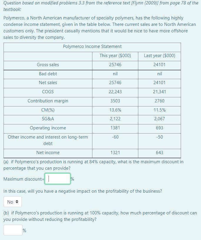 Question based on modified problems 3.3 from the