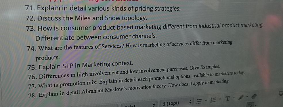 can you please do 5 of them please Marketing