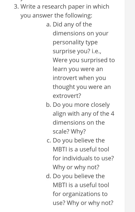 organizational behavior and management 3. Write a