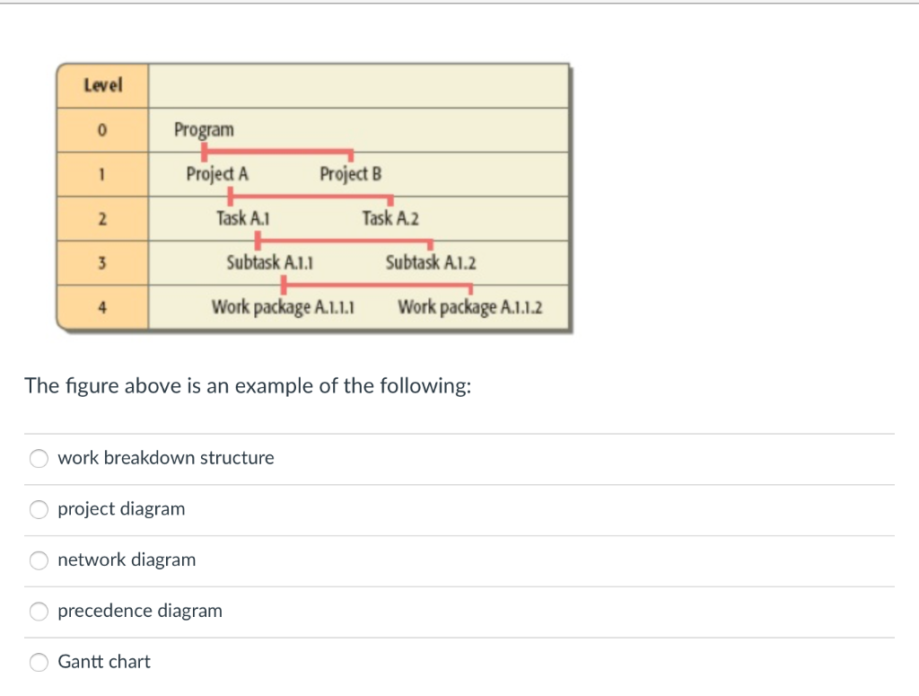 Level 0 Program 1 Project A Project B 2 Task A1
