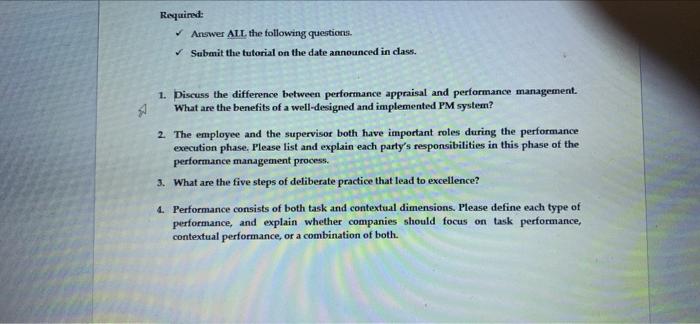 please respond as soon as possible Required: