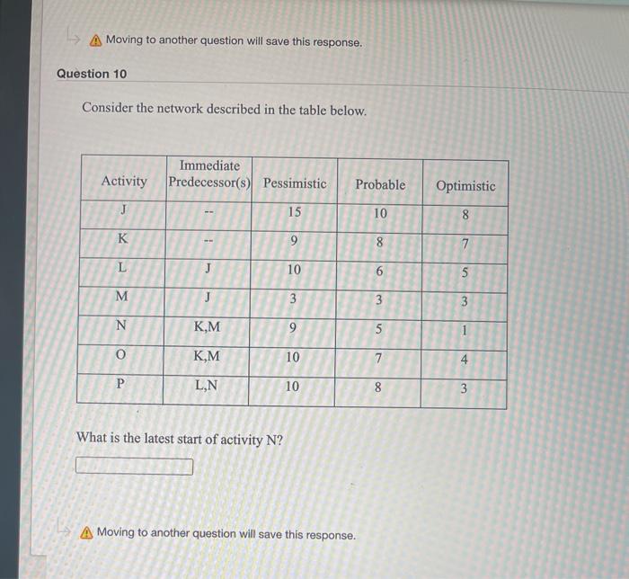 A Moving to another question will save this
