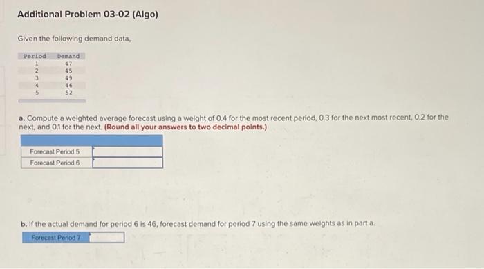 Additional Problem 03-01 (Algo) Compute a