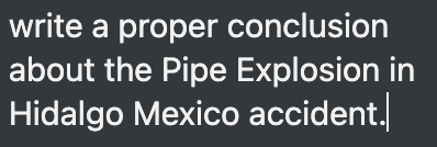 write a proper conclusion about the Pipe