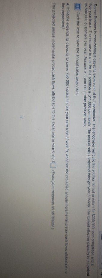 Roche Brothers is considering a capacity