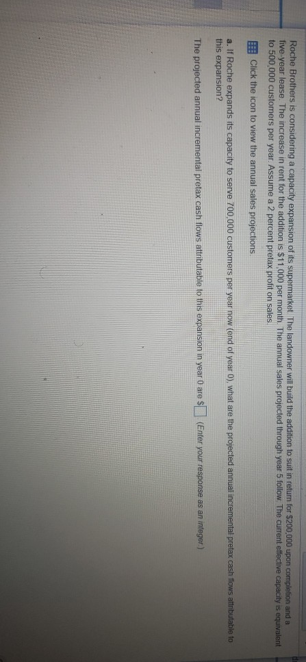 Roche Brothers is considering a capacity