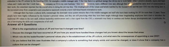 embedded in the JPI culture by the founding CHO.