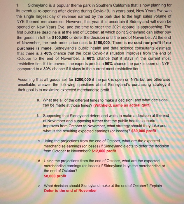 1. Sidneyland is a popular theme park in Southern