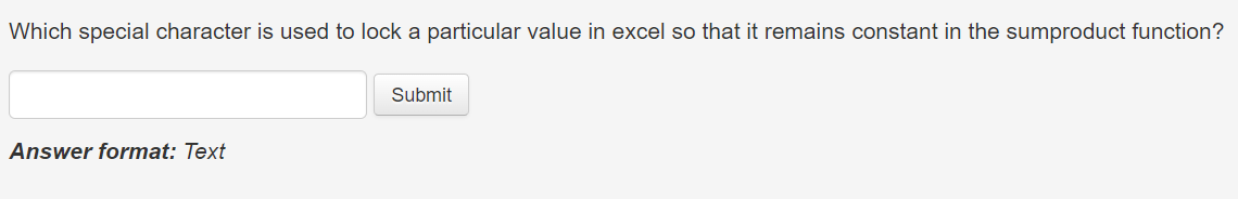 Which special character is used to lock a