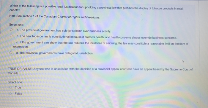 Which of the following is a possible legal