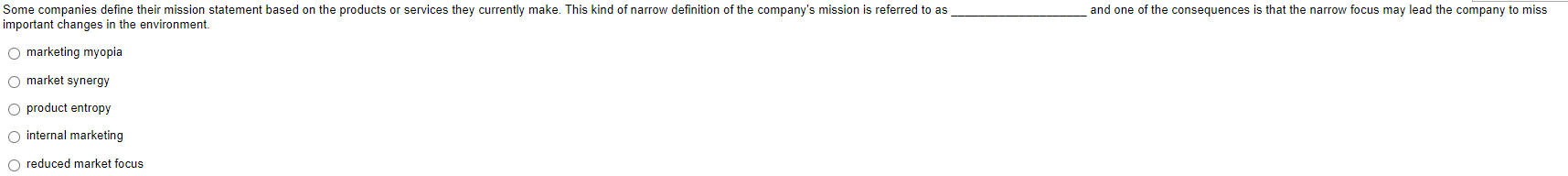 Some companies define their mission statement