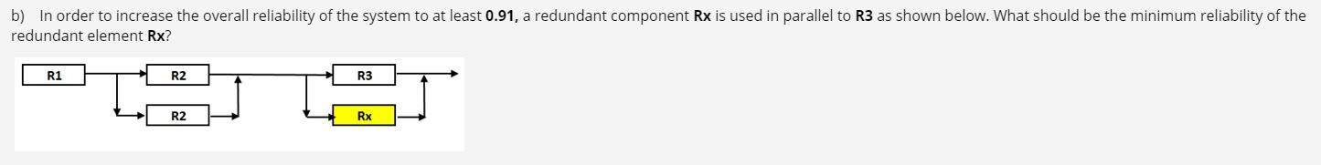 b) In order to increase the overall reliability