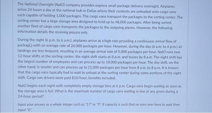 The National Overnight (Nato) company provides