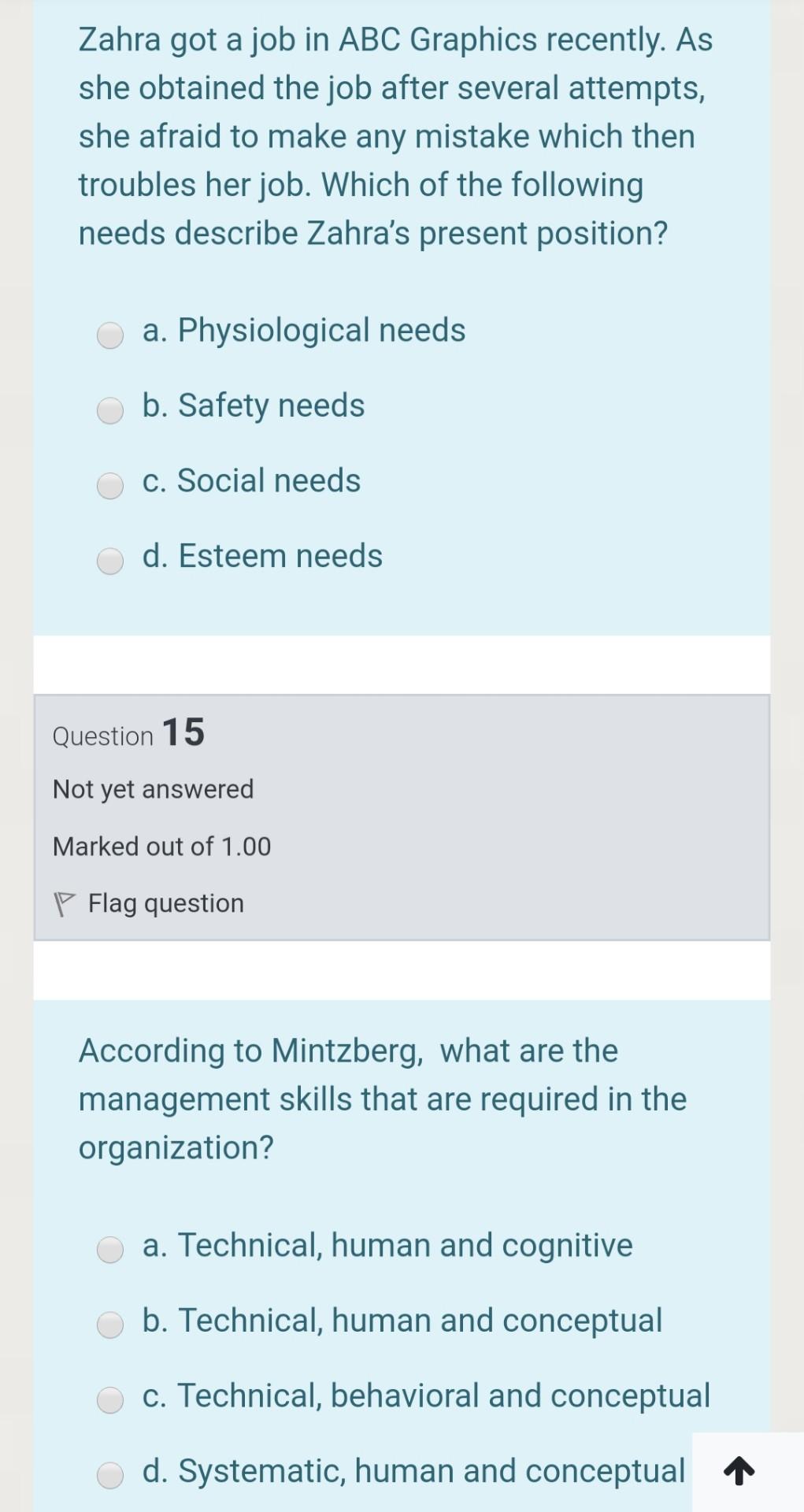 Zahra got a job in ABC Graphics recently. As she