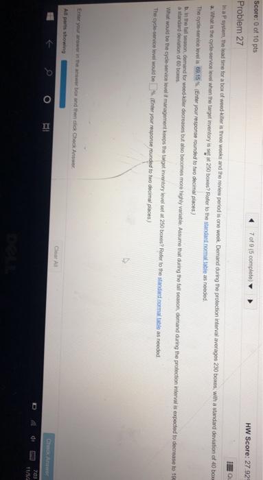 QL Score: 0 of 10 pts 7 of 0 (5 complete HW