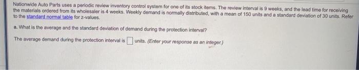 Nationwide Auto Parts uses a periodic review