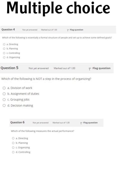 very important Multiple choice Question 4 Not yet