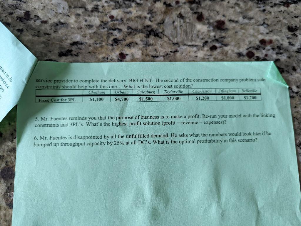 Hello, Can you please answer #5 in excel using