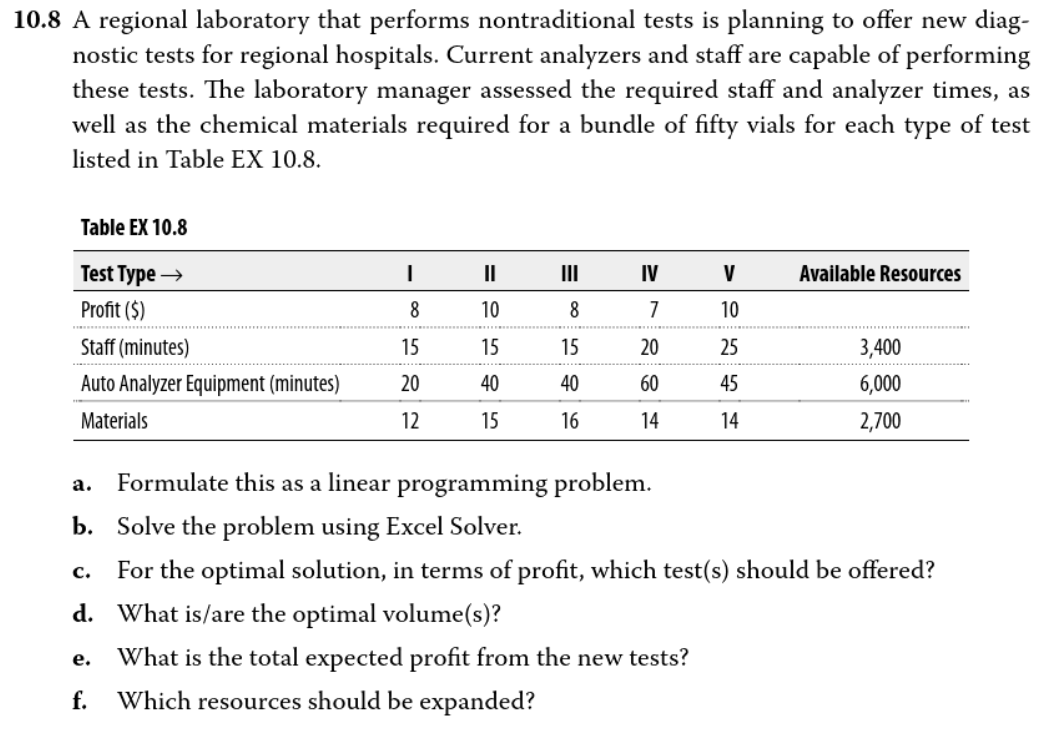 10.8 A regional laboratory that performs