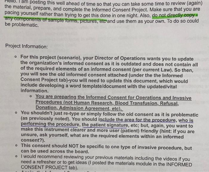 am posting this well ahead of time so that you