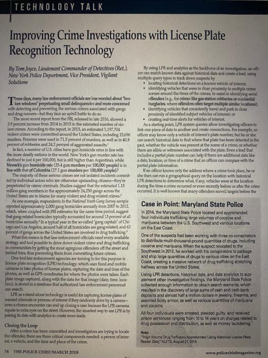 1Do you feel License Plate Recognition technology