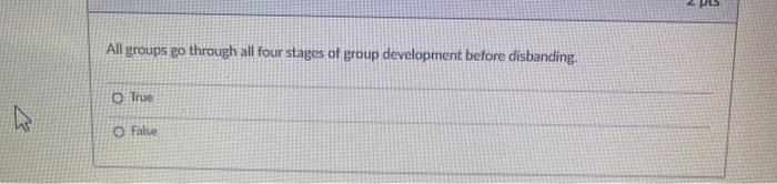 2D All groups go through all four stages of group