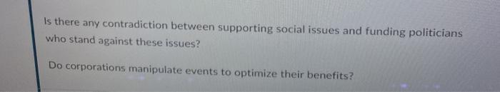 Is there any contradiction between supporting