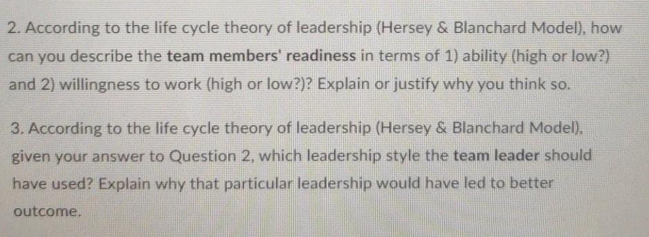 2. According to the life cycle theory of