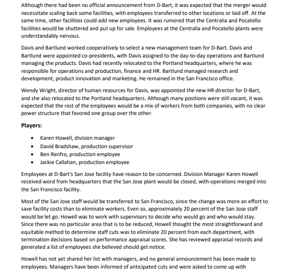 Industry: Performance Management and Downsizing