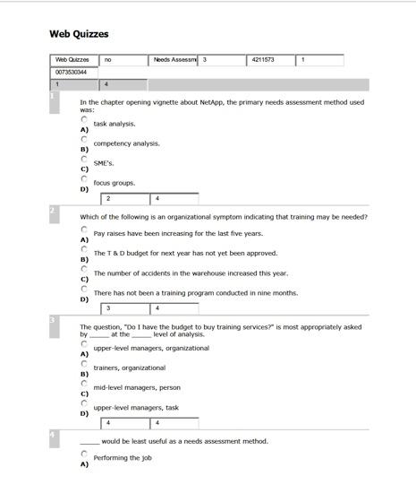 Web Quizzes no Needs Assessm 3 4211573 + Web