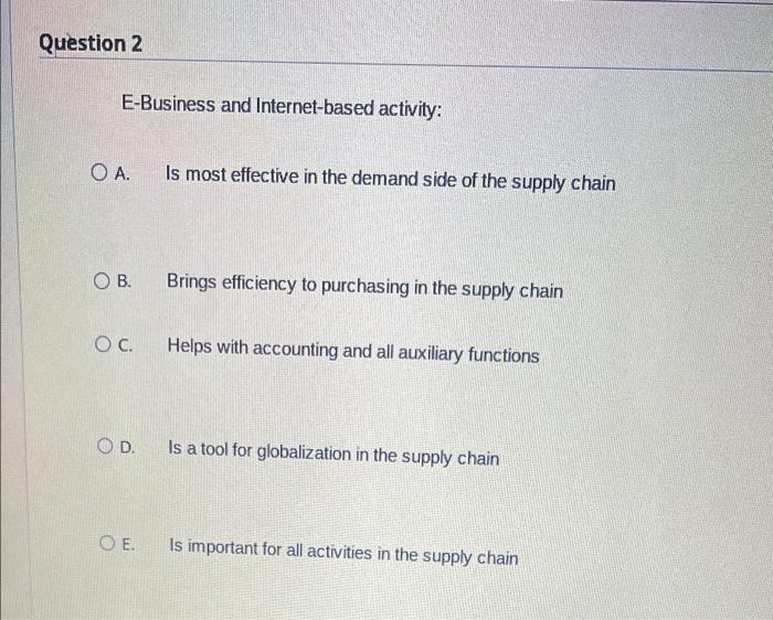 Question 1 Two important items of software used