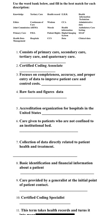 Use the word bank below, and fill in the best