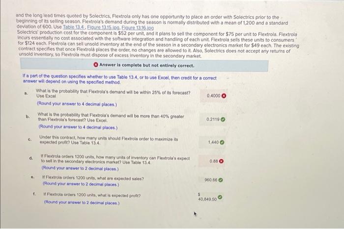 PARTs A and D needed only and the long lead times