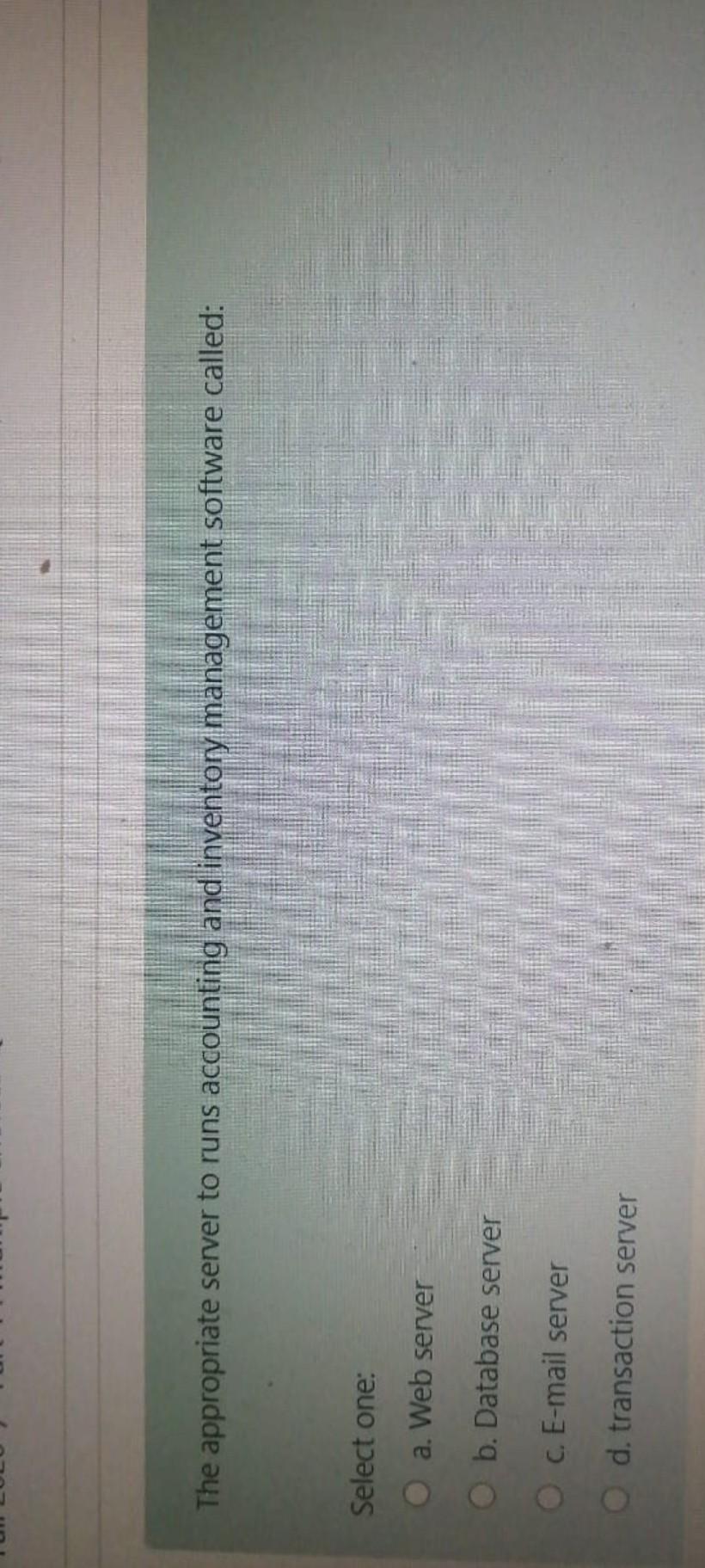 The appropriate server to runs accounting and