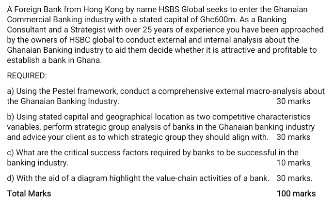 A Foreign Bank from Hong Kong by name HSBS Global