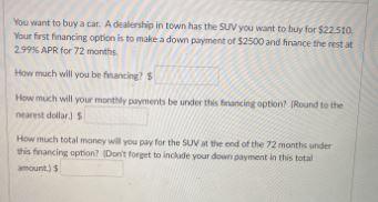 You want to buy a car. A dealership in town has