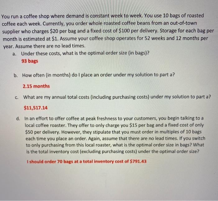 We have an answer but no explanation. Please show