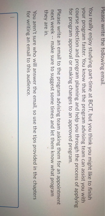 Please write the following email. You really