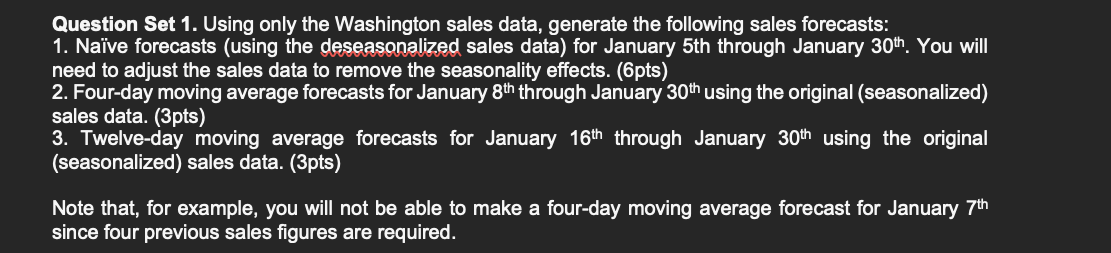 Durhlington has tracked daily sales of coats for