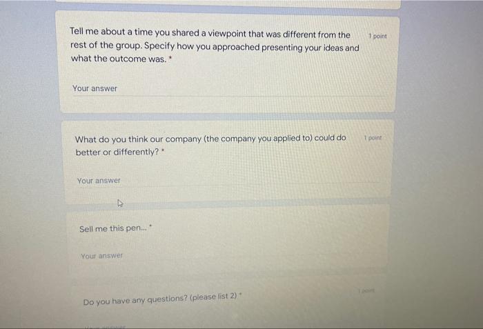 interview question for international office