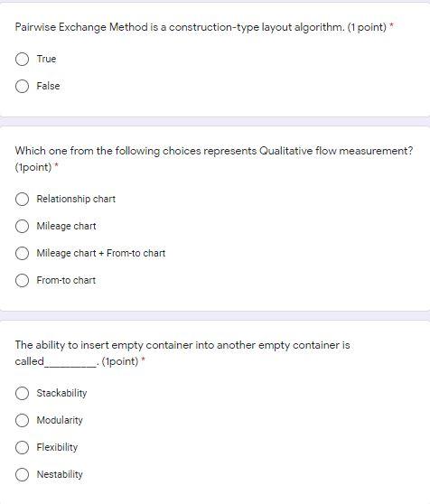 Pairwise Exchange Method is a construction-type