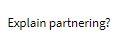 Explain partnering
