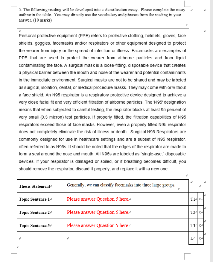 Section A - Short Questions (60%; 10 marks per