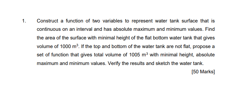 - Please include any assumptions made and the