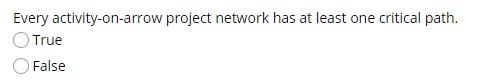 Every activity-on-arrow project network has at