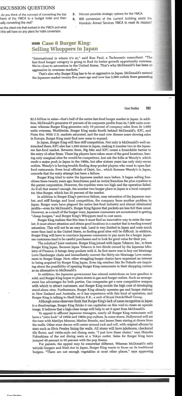 CASE 6. Answer Question 3 ONLY!!!!!! ISCUSSION