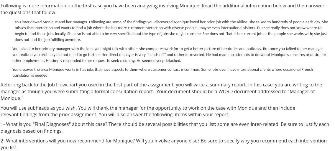 Below is the Job Consultation Flowchart for