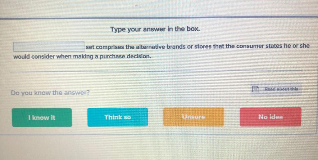 Type your answer in the box. set comprises the
