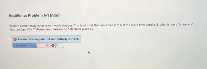 A work center assigns tasks to 4 work stations.