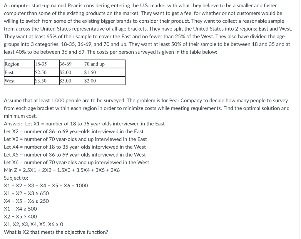 A computer start-up named Pear is considering